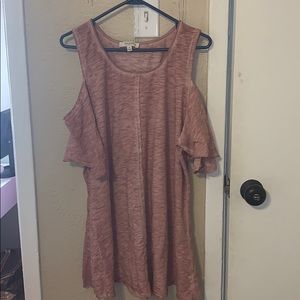 Umgee Mauve Cold Shoulder Tunic